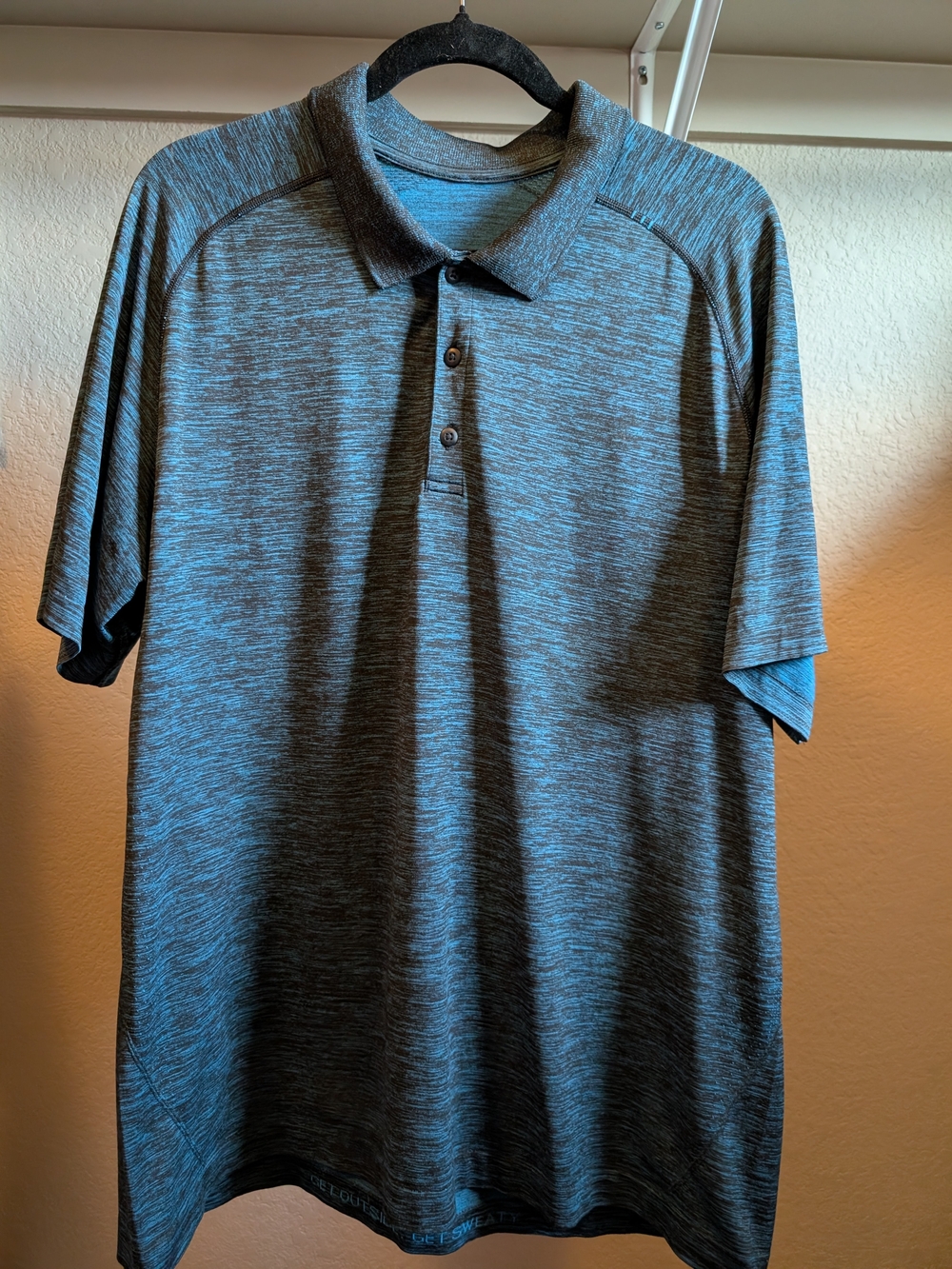 Men's Lululemon Heathered Gray Performance Polo Shirt